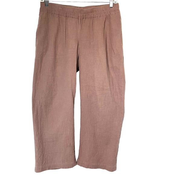 ASOS Maternity Pants - ASOS Maternity Pants Womens 10 Mauve Rose Cotton Elastic Waist Pull On Wide Leg